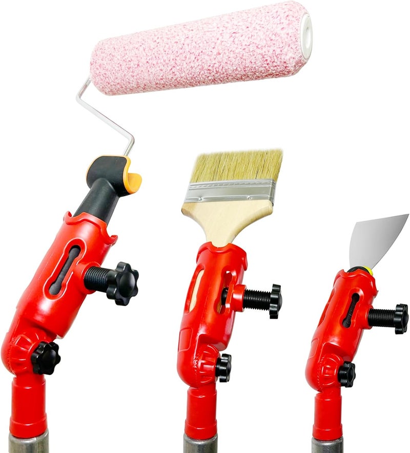 koyata Multi-Angle Paint Brush Extender for High Ceiling,Extension Pole Attachment Holder for Paint Brush,Roller, Scraper, Secure Handle Grip,Great for Walls, Corners, Edges,Corner Painting Tool - Image 1